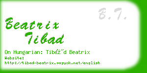 beatrix tibad business card